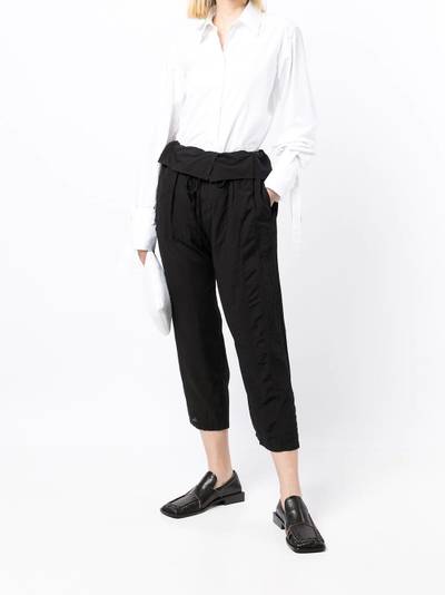 Y's cropped paperbag-waist culottes outlook