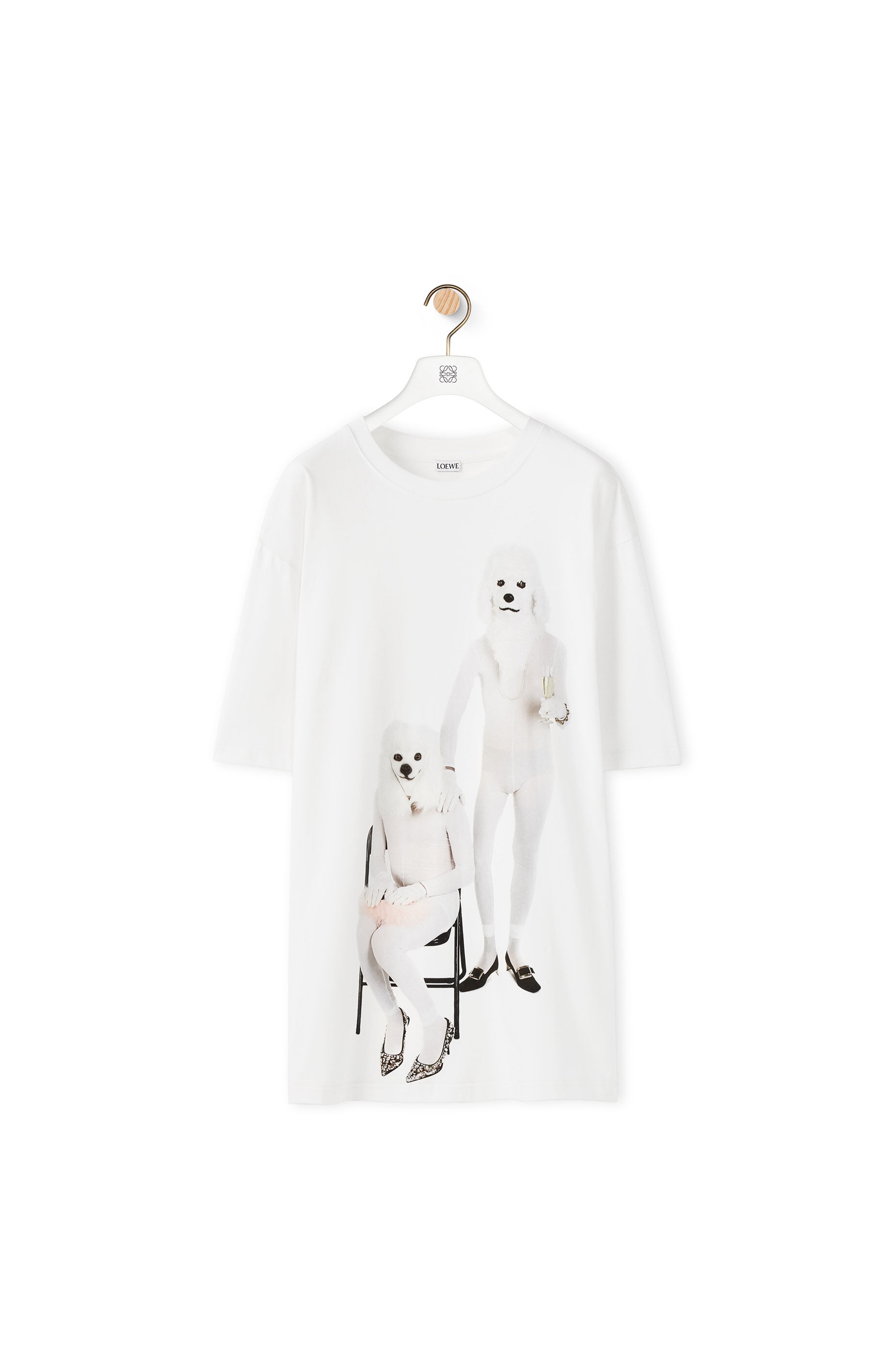 Twin dog print T-shirt in cotton - 1
