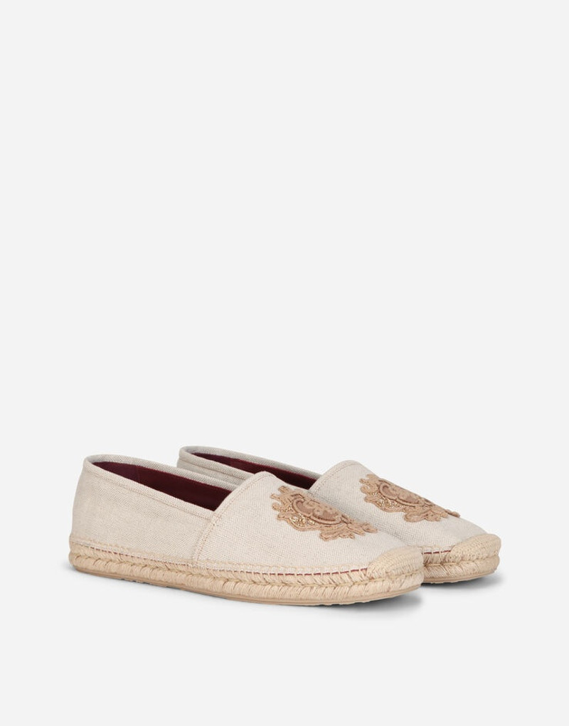 Canvas espadrilles with coat of arms embroidery 2