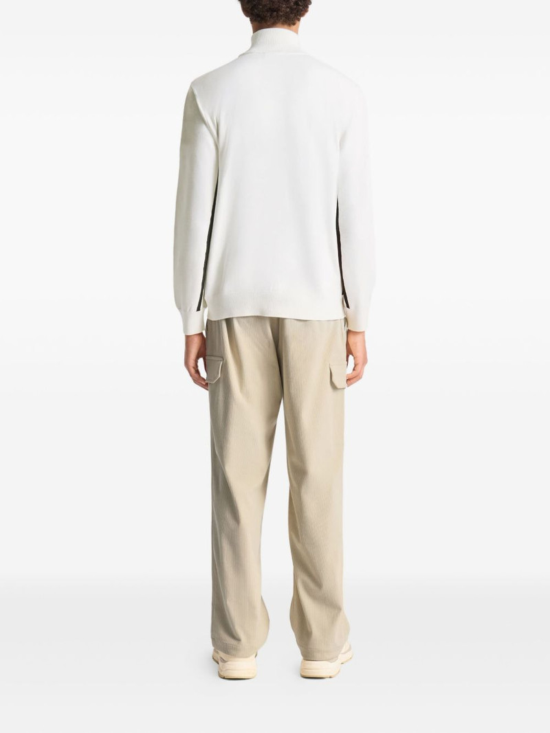 Fusalp intarsia-striped half-zip sweater outlook