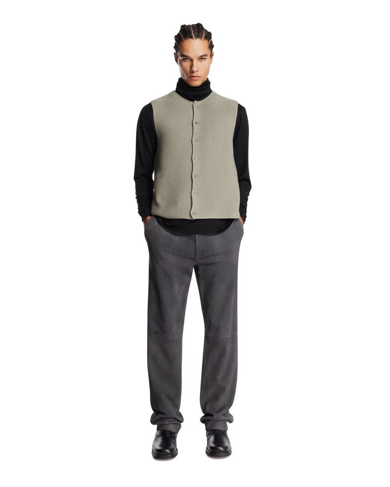 RIER Gray Wool Tyrolean Vest outlook