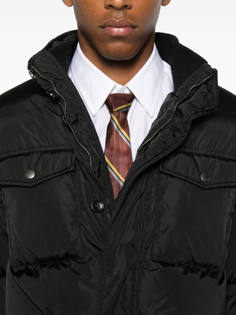 flap-pocket padded jacket - 5