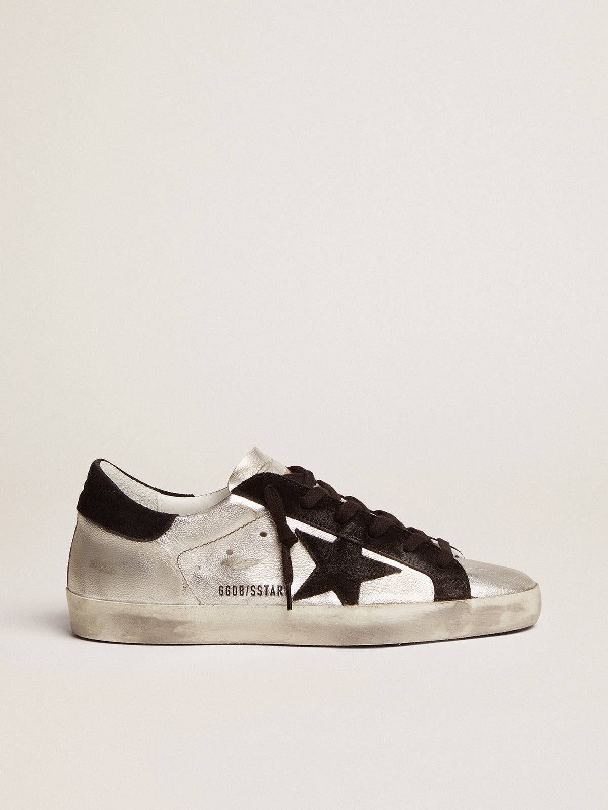 Women’s Super-Star sneakers in silver leather - 1
