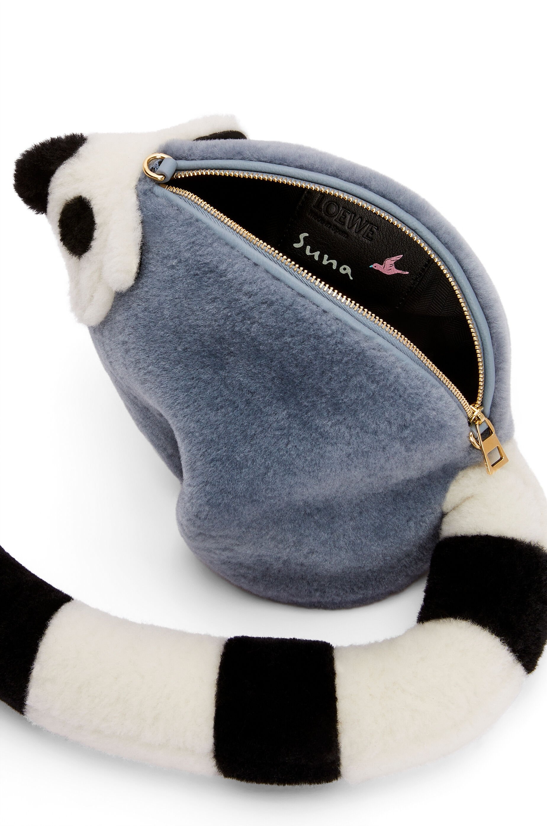 Loewe Lemur bag in shearling REVERSIBLE