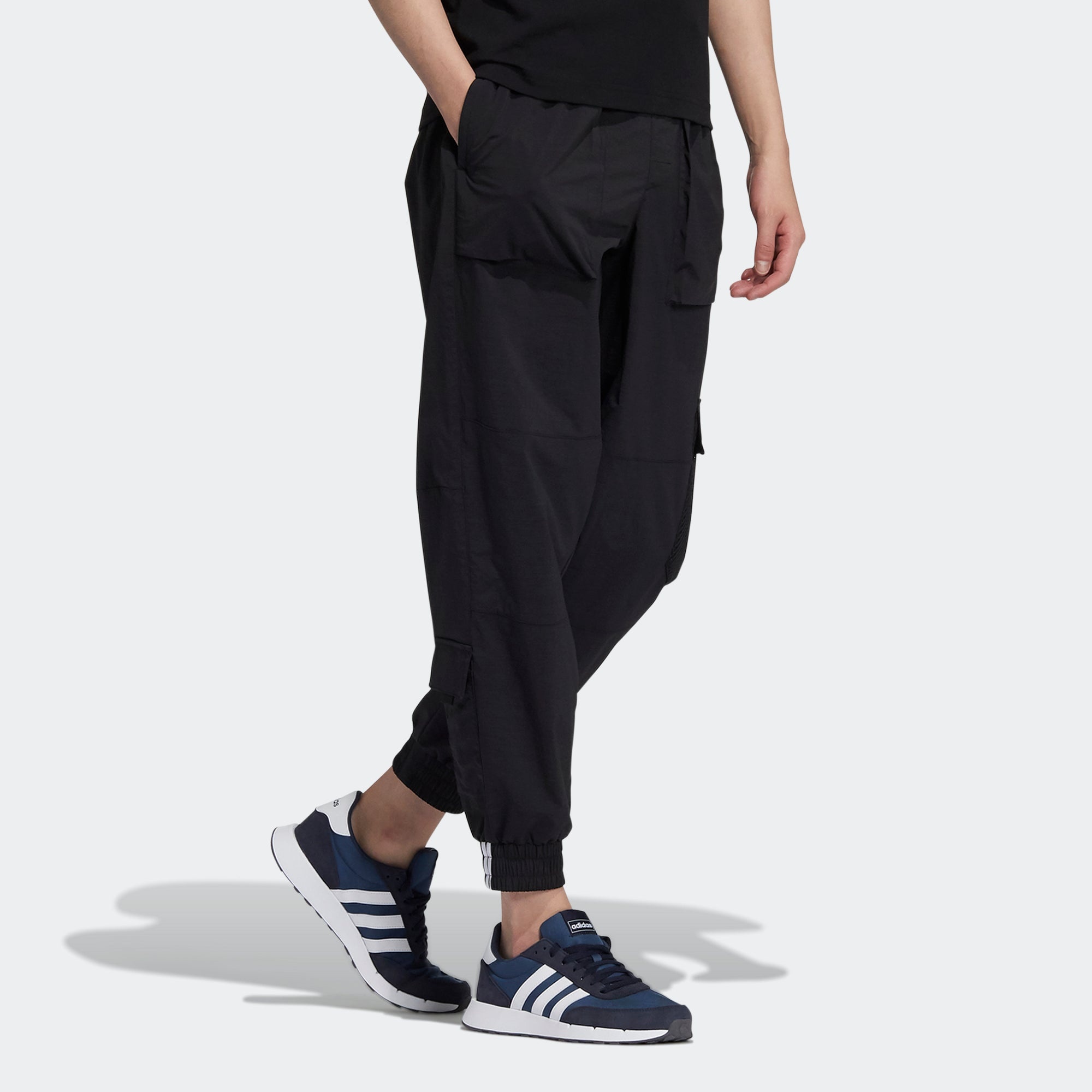 Men's adidas neo Cg Tp1 Multiple Pockets Athletics Sports Bundle Feet Black Pants HE7942 - 4