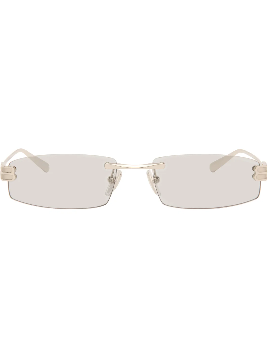 Silver Everyday Rectangular Sunglasses - 1