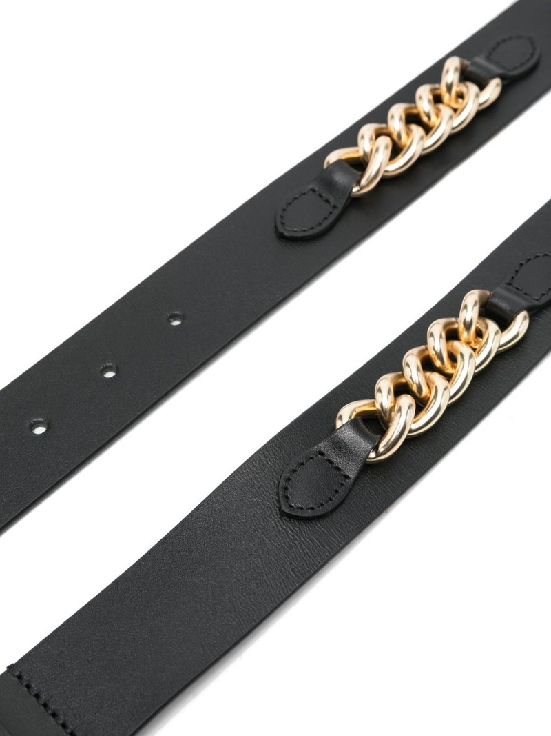 maje chain-link leather belt outlook