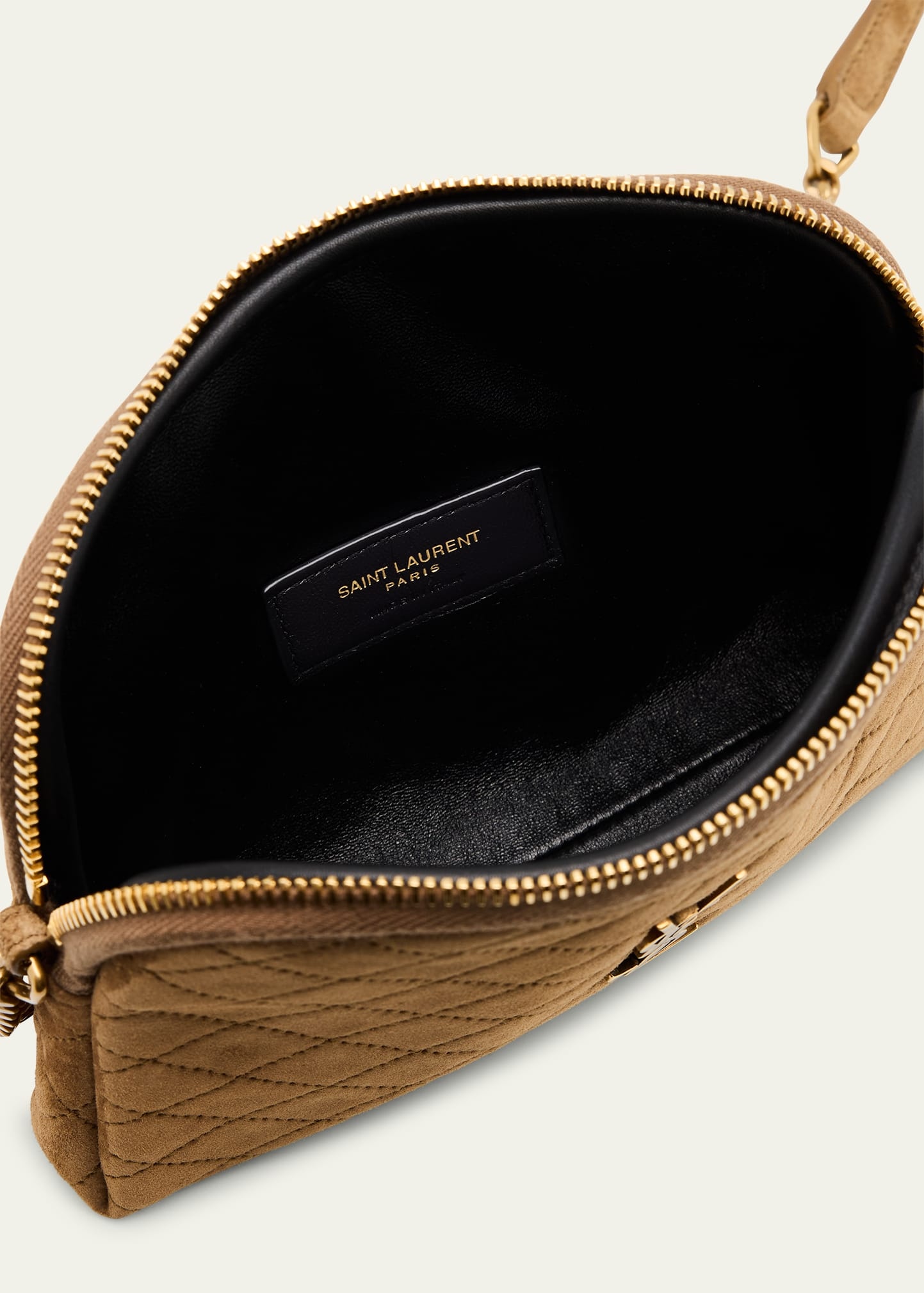 Gaby Mini YSL Crossbody Bag in Quilted Suede - 4