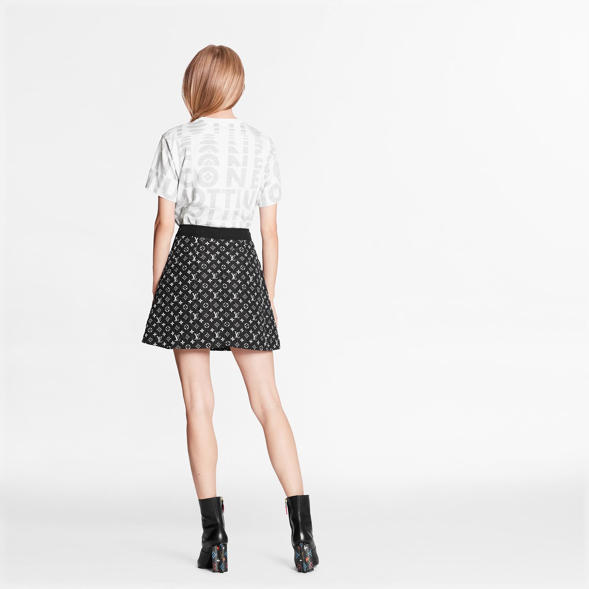 Graphic Quilted Nylon Mini Wrap Skirt  - 4