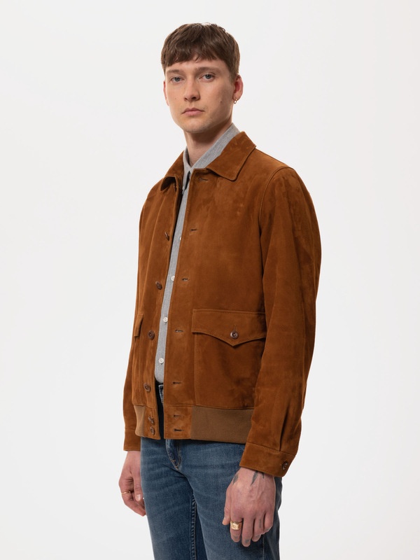 Steve Leather Jacket Cognac - 5