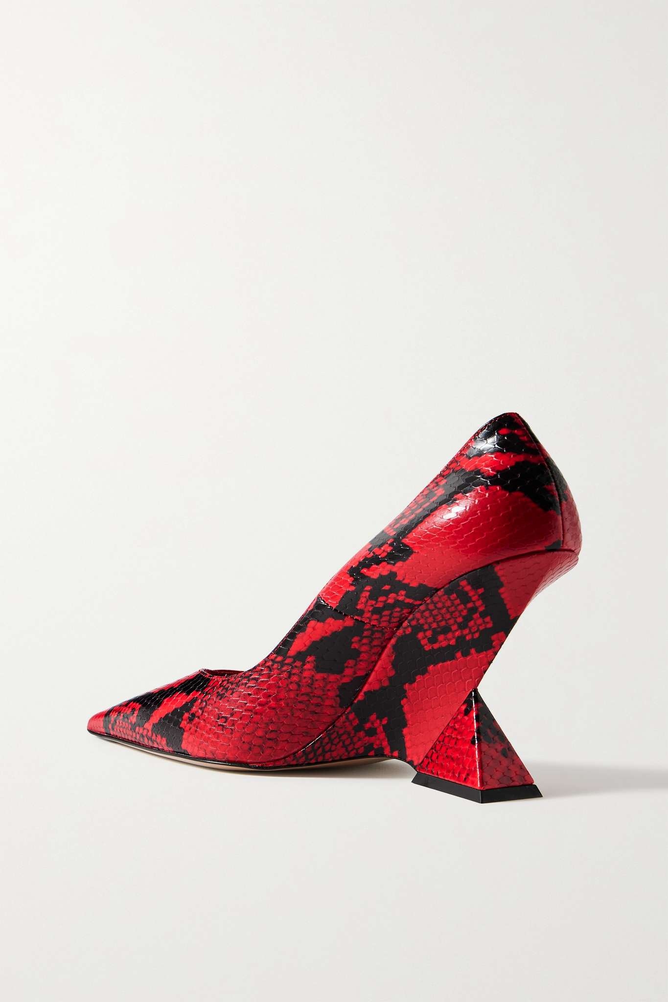 Cheope snake-effect leather pumps - 3