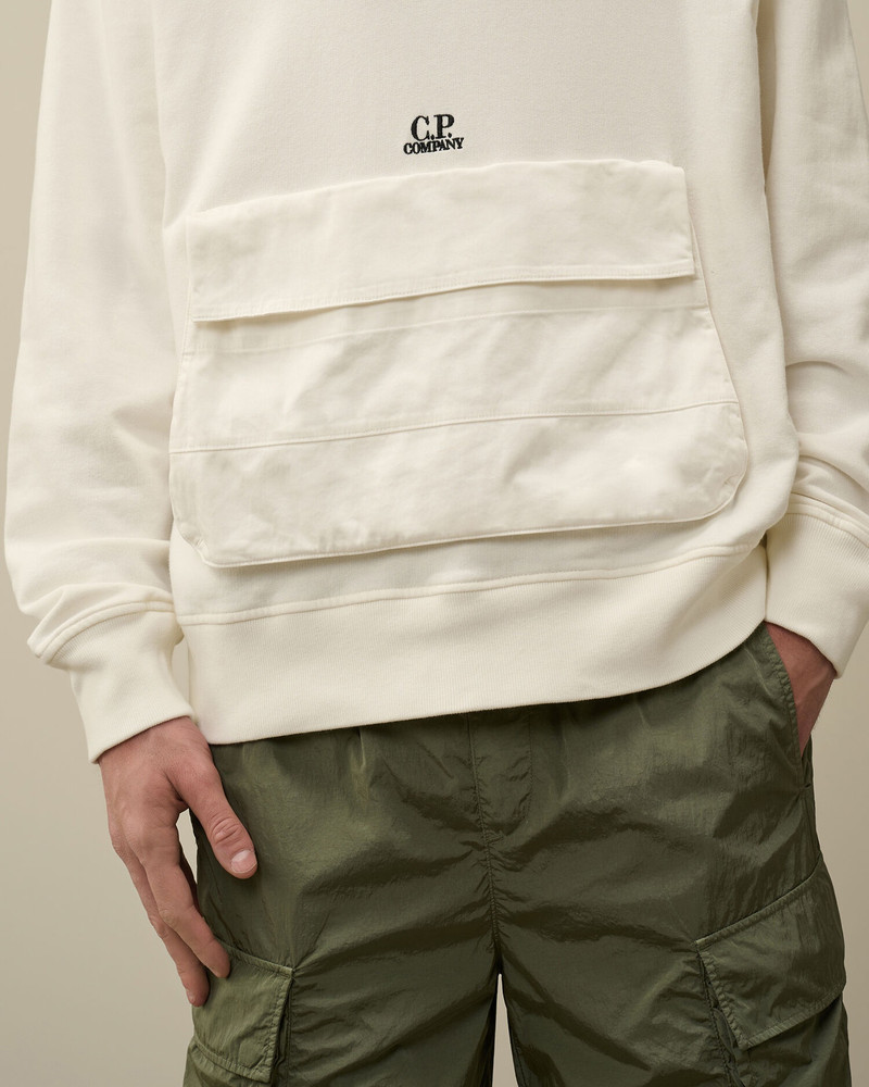 Cotton Fleece Mixed Hoodie 5