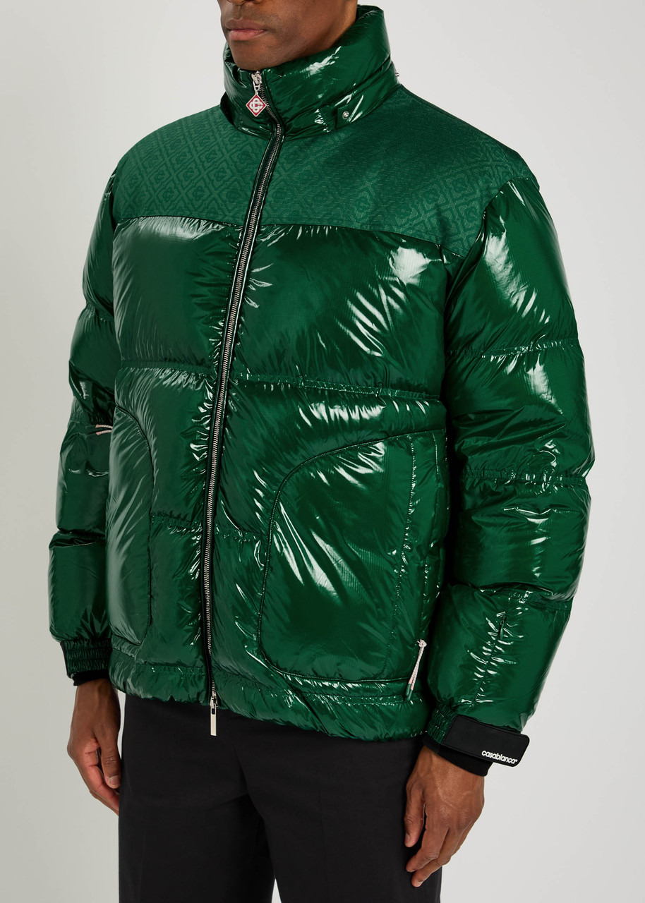 Casablanca Hooded Quilted Glossed Nylon Jacket - 6