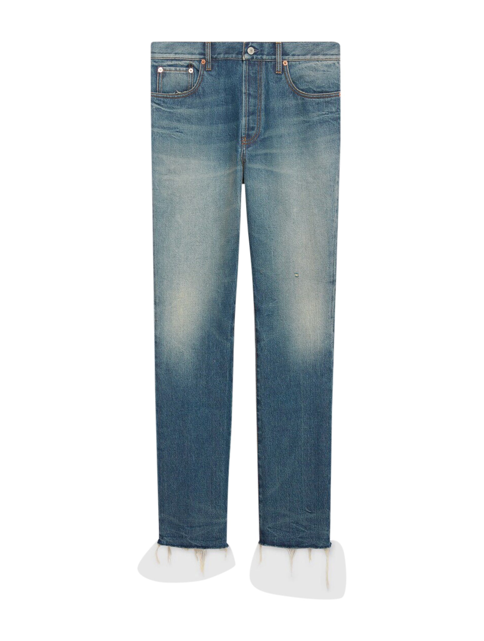 DENIM TROUSERS WITH LABEL - 2