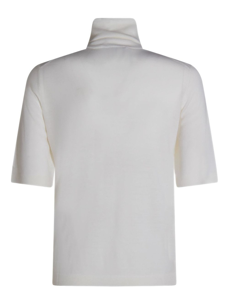 Allude turtleneck short-sleeve sweater outlook