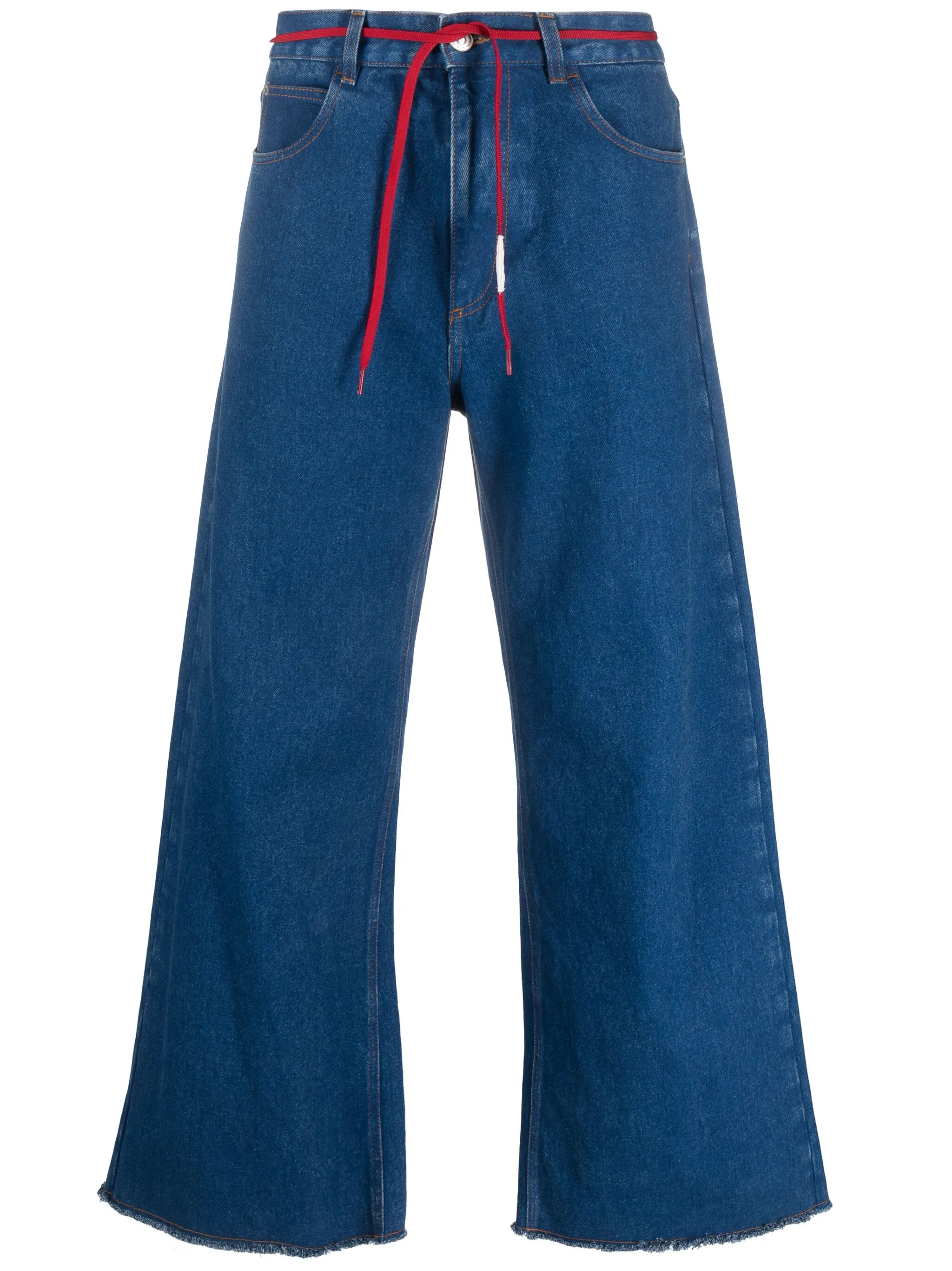 MARNI - Men Low Rise Red Belt Jeans - 5