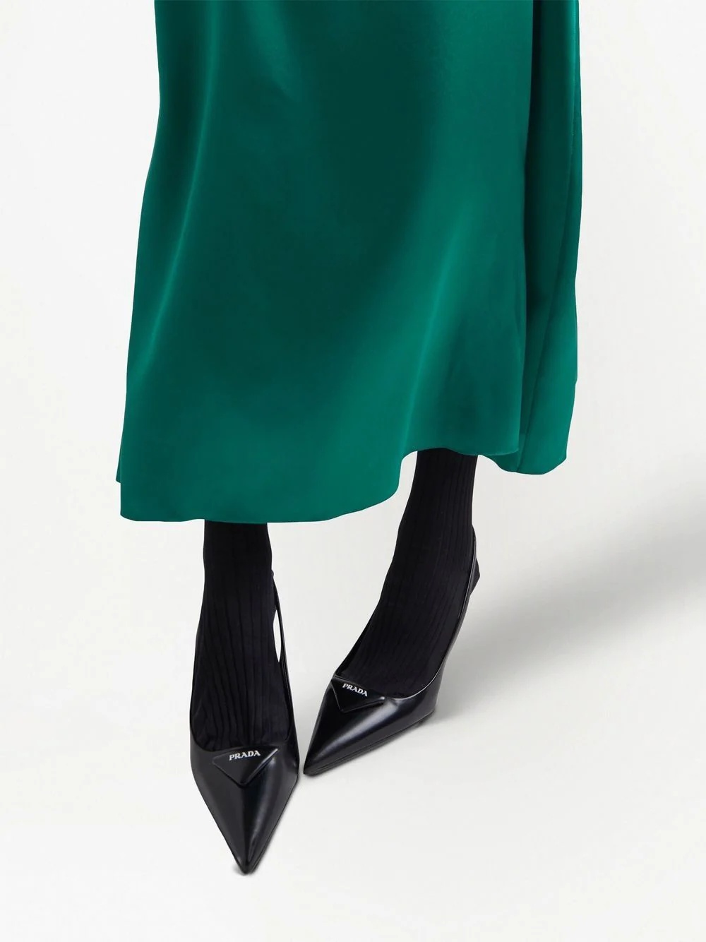 logo-plaque slingback pumps - 5