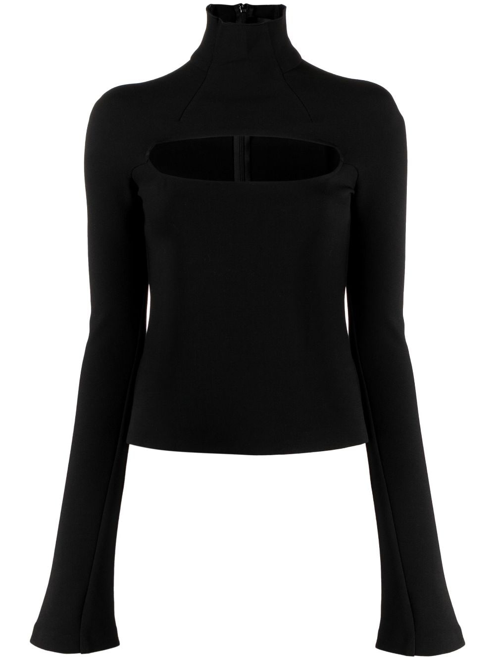 cut-out roll-neck jumper - 1