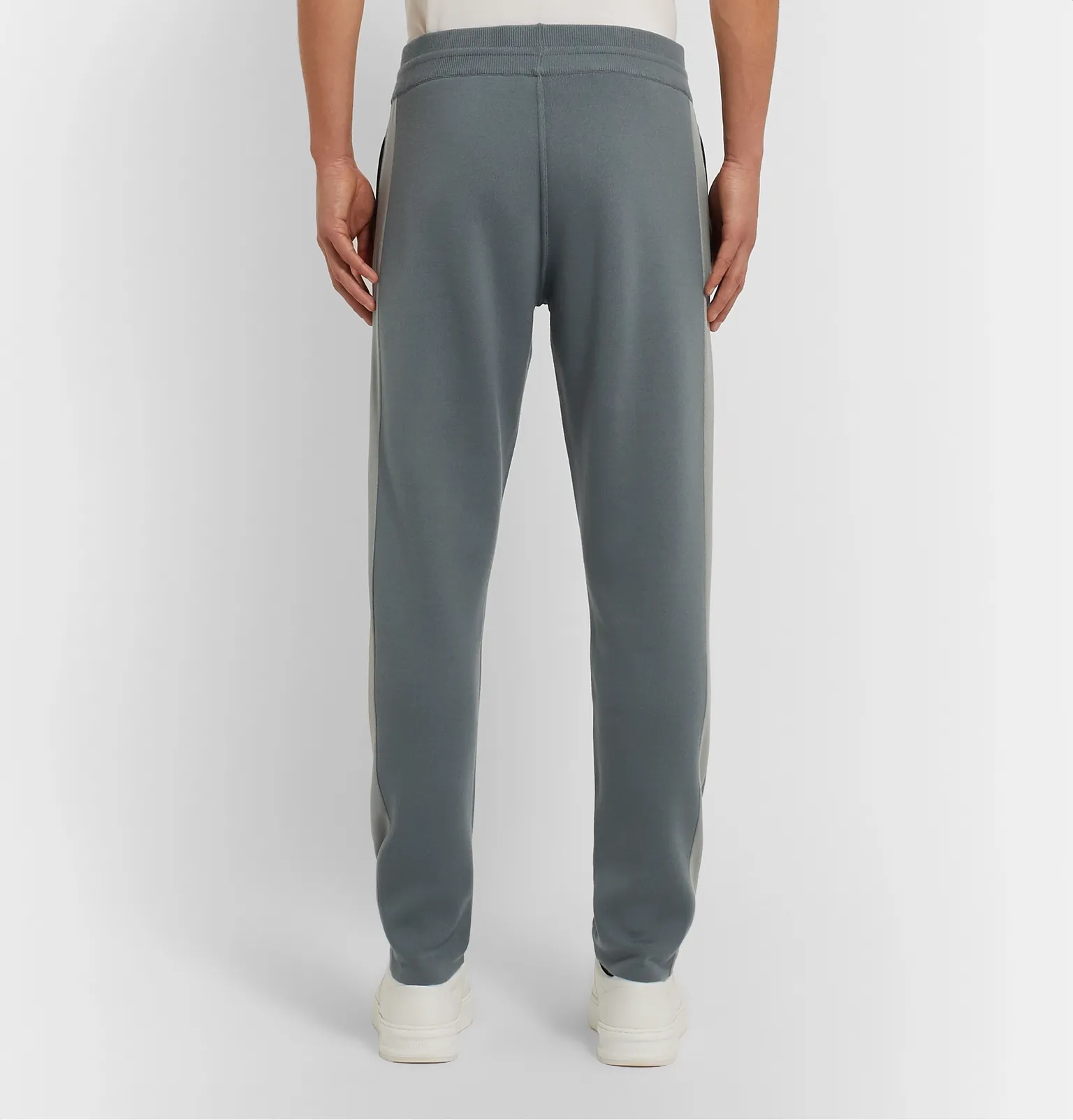 Tapered Cashmere-Trimmed Virgin Wool Sweatpants - 5