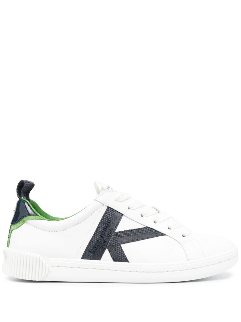 embossed-logo leather sneakers 1