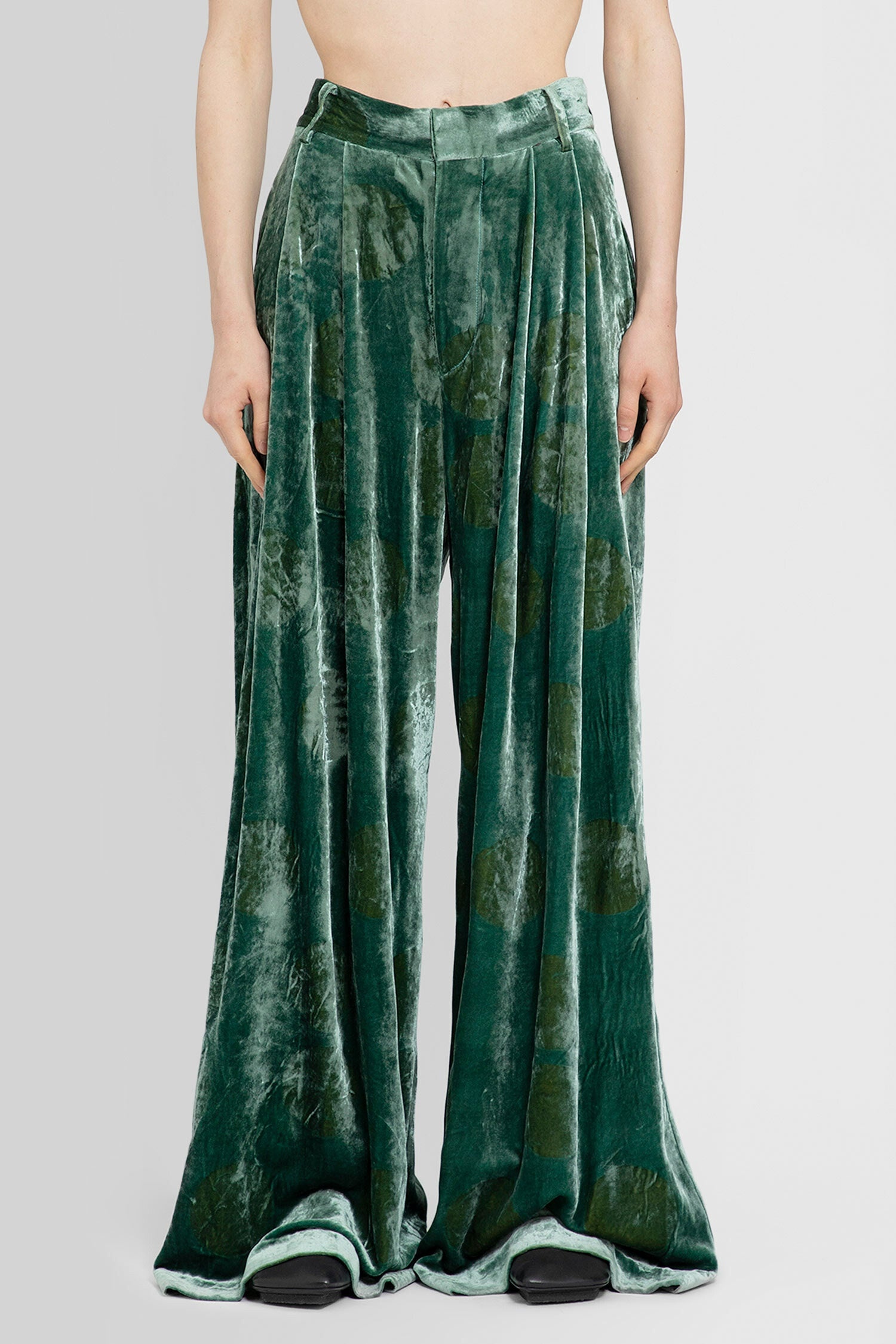 UMA WANG WOMAN GREEN TROUSERS - 2