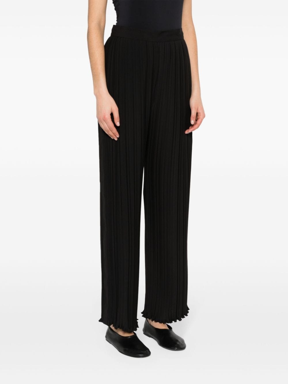plissÃ© wide-leg trousers - 3