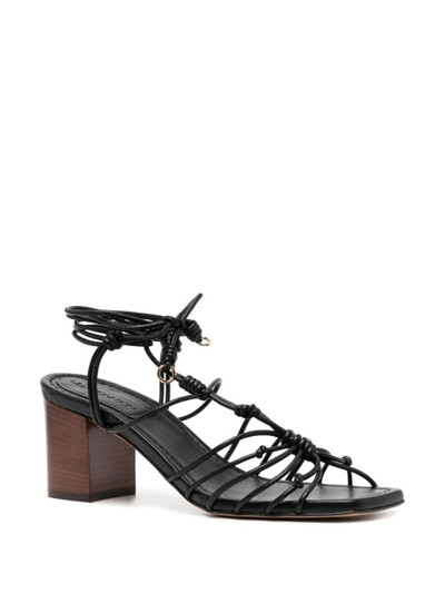 ULLA JOHNSON Leyna knotted leather sandals outlook