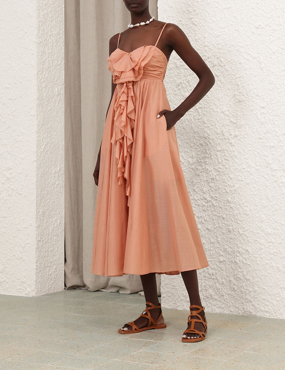 【Zimmermann】ACACIA RUFFLE MAXI DRESS ラッフル マキシドレス Zimmermann ACACIA RUFFLE MAXI DRESS | REVERSIBLE