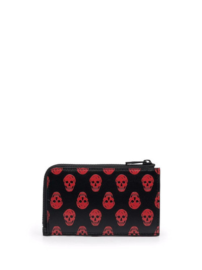 Alexander McQueen skull-print leather wallet outlook