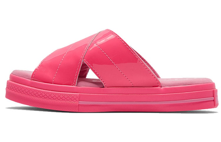(WMNS) Converse OPI One Star Slide Retro Unisex Pink Slippers 565662C - 2