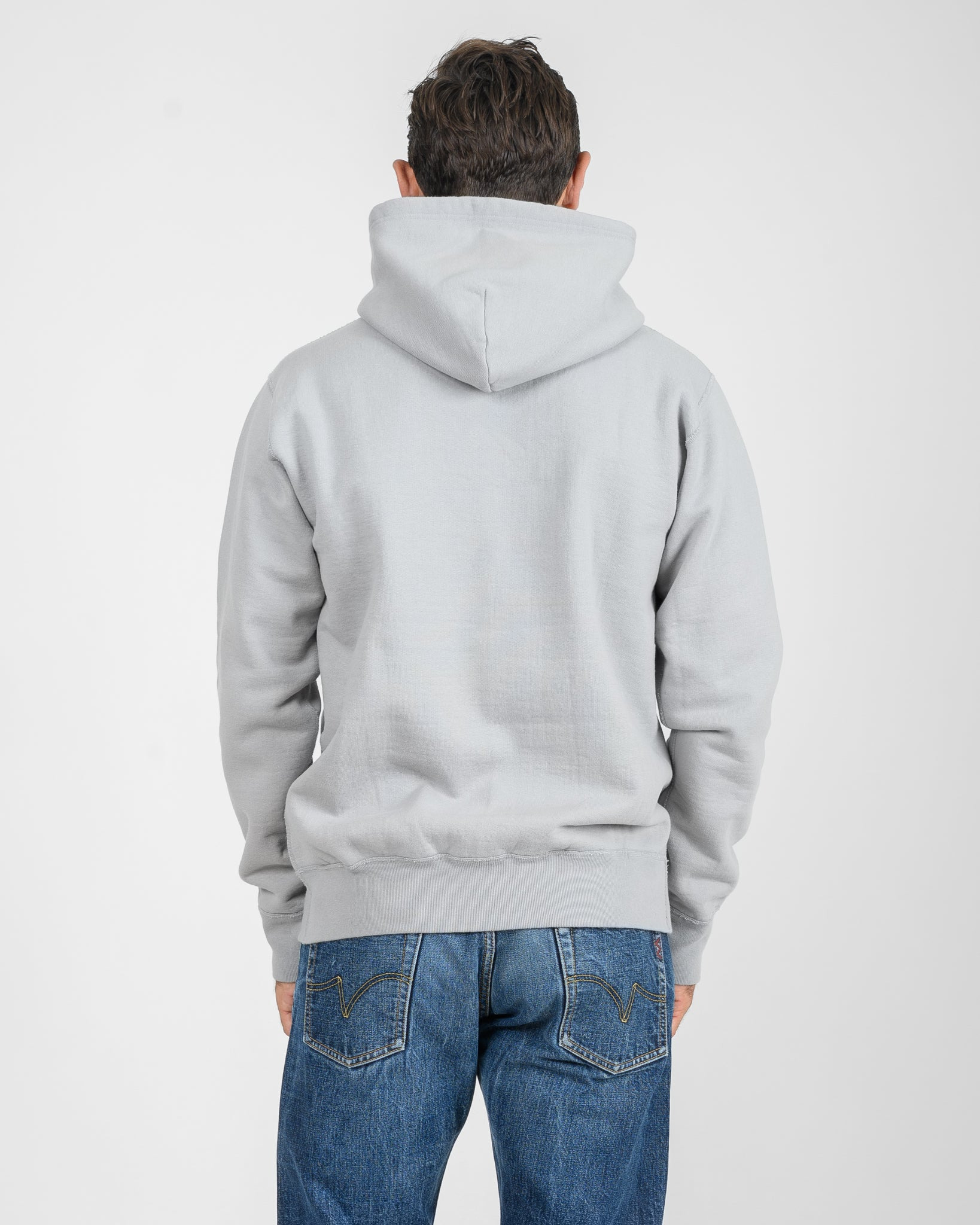 IHSW-49-GRY 14oz Ultra Heavyweight Loopwheel Cotton Hoodie - Grey - 3