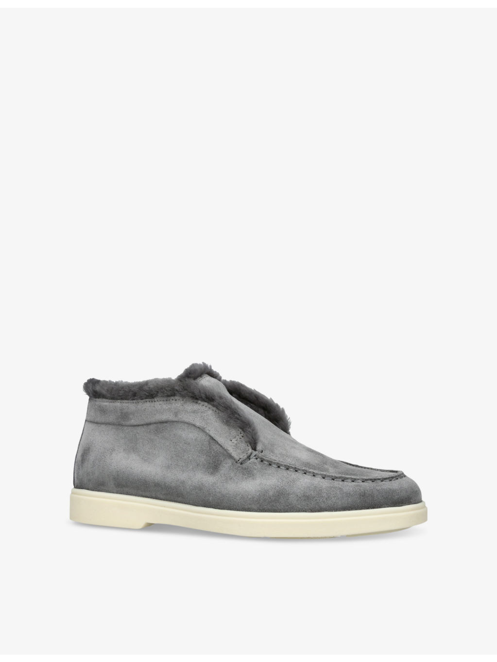 Fortune Logo-Embossed Suede Ankle Boots - 3