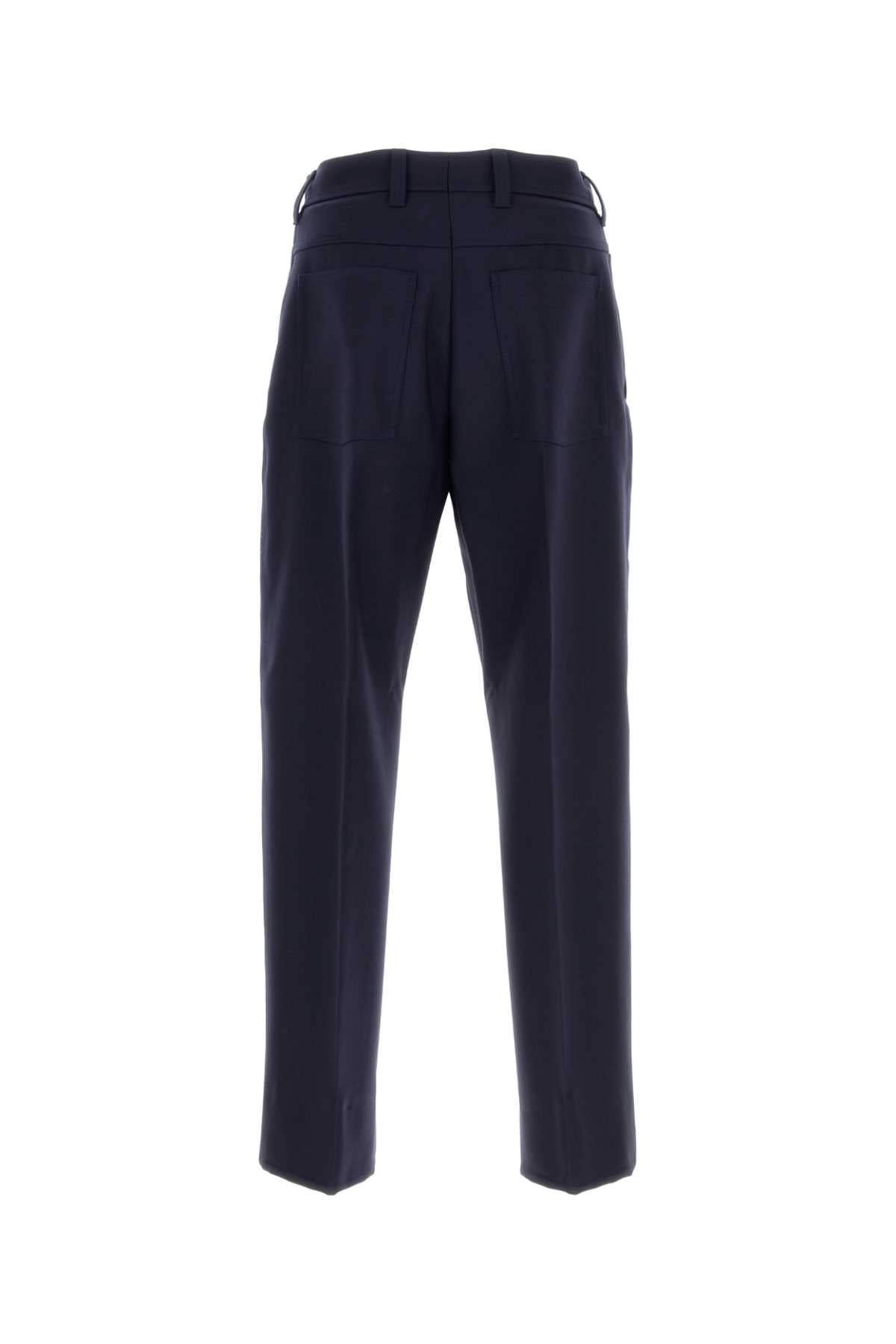 Zegna Men Navy Blue Wool Pant - 2
