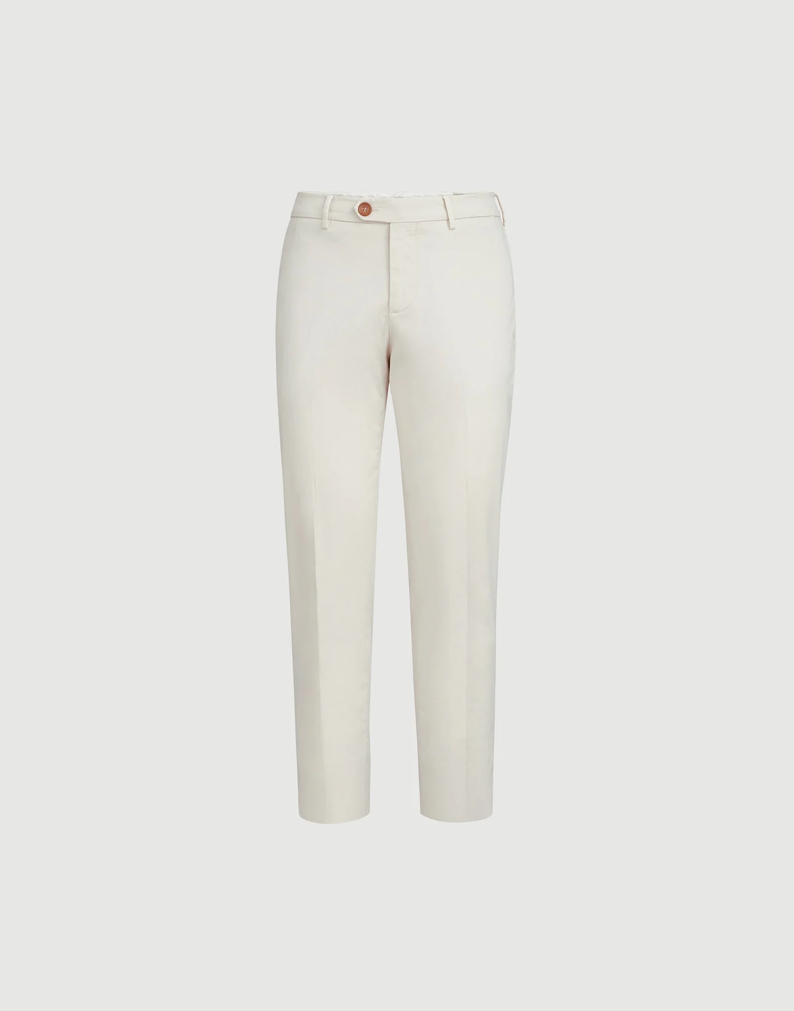 Garment-dyed Italian fit trousers in American Pima comfort cotton gabardine - 1