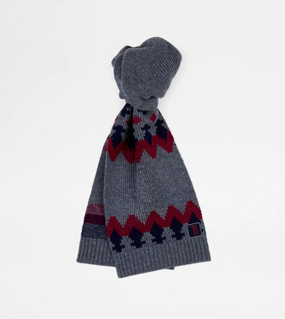 Tod's SCARF - GREY, BLUE, RED outlook