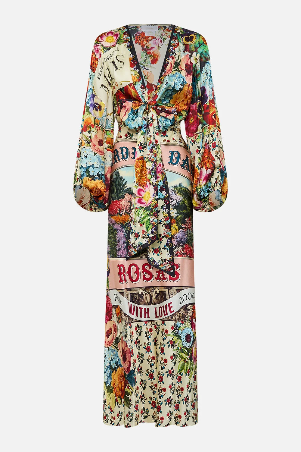 BLOUSON SLEEVE BIAS DRESS - 1