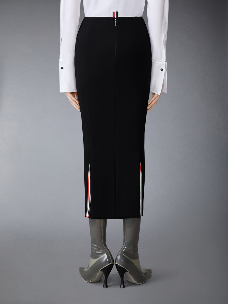 Solid Wool Crepe Low Rise Maxi Hobble Skirt 4