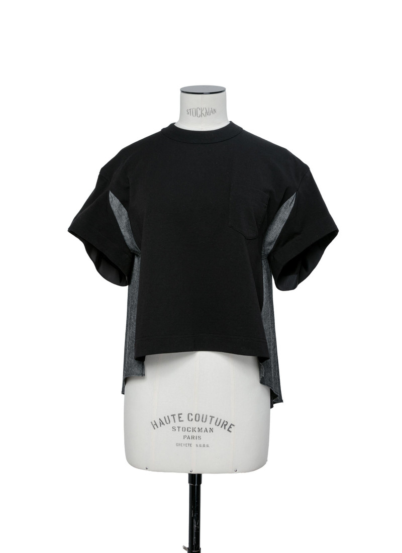 Light Weight Denim x Cotton Jersey T-Shirt 1