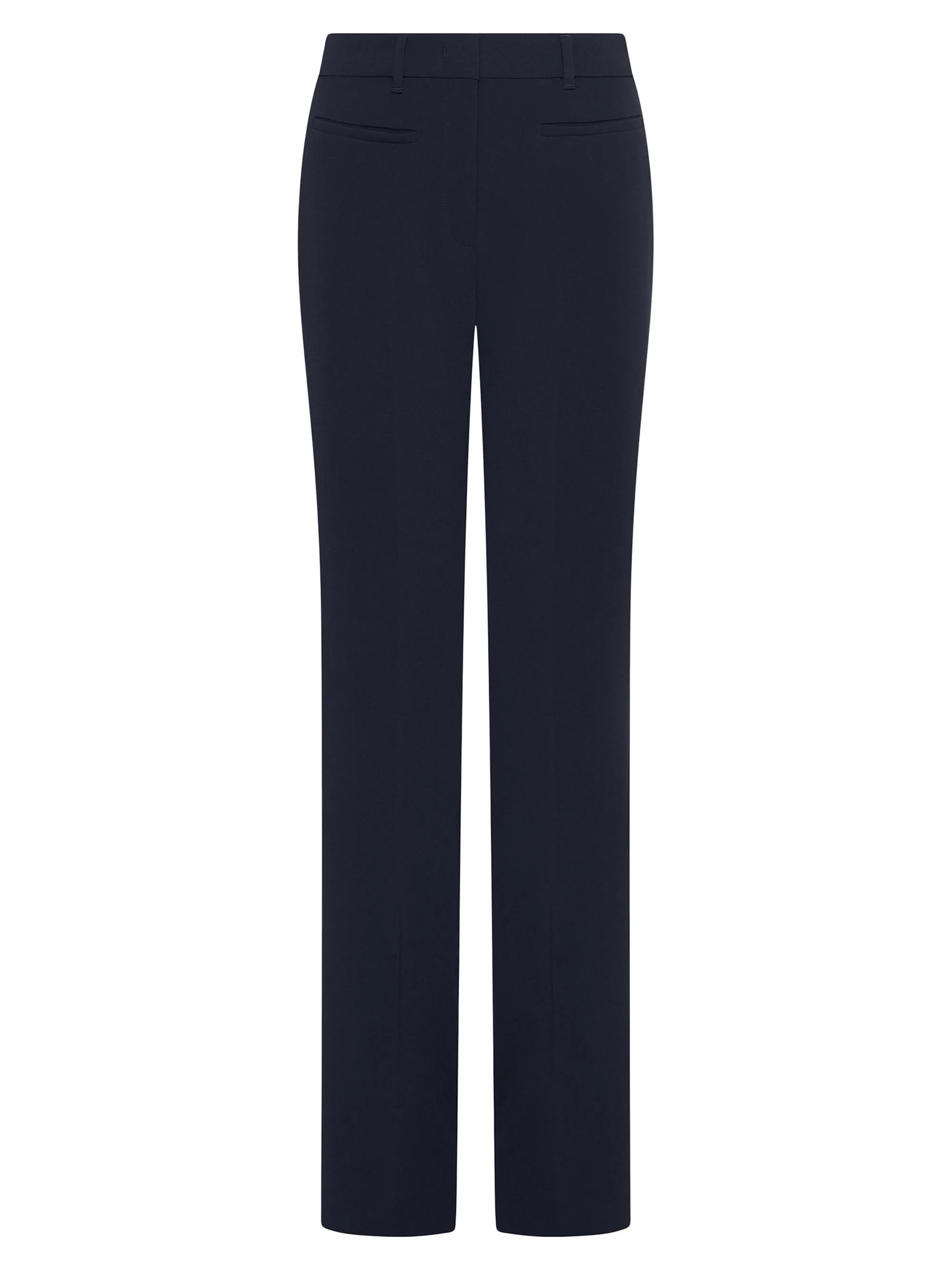 Women's Slightly Flared Cady Trousers - Navy - 1