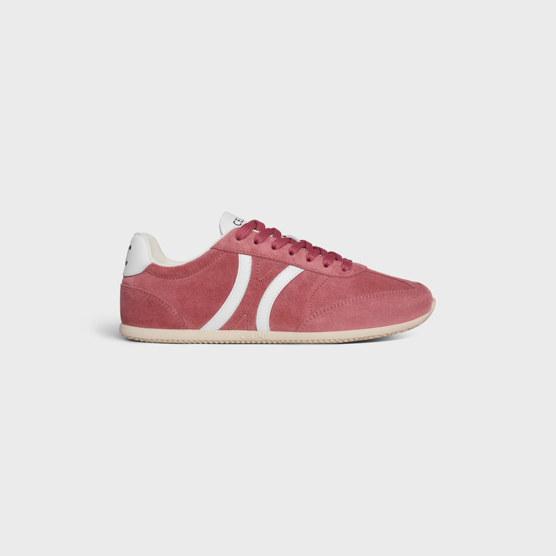 CELINE JOGGER LOW LACE-UP SNEAKER WITH TRIOMPHE IN SUEDE CALFSKIN AND CALFSKIN 1