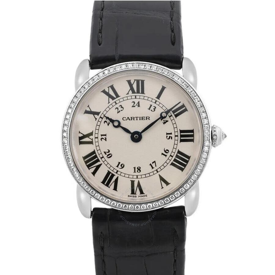 Pre-owned Cartier Cartier Ronde Louis Quartz Diamond Silver Dial Ladies Watch 2887 - 2