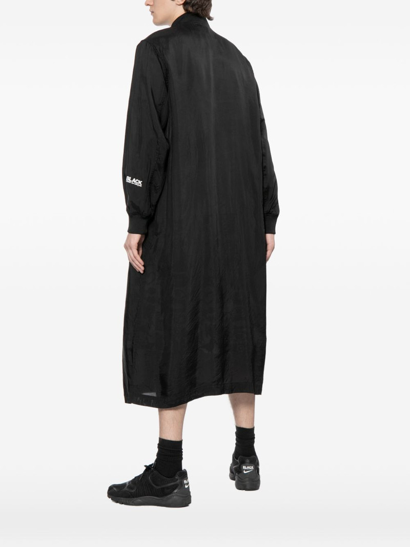 logo-print see-through coat 4