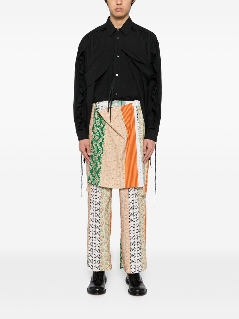 Midorikawa floral-print apron trousers outlook