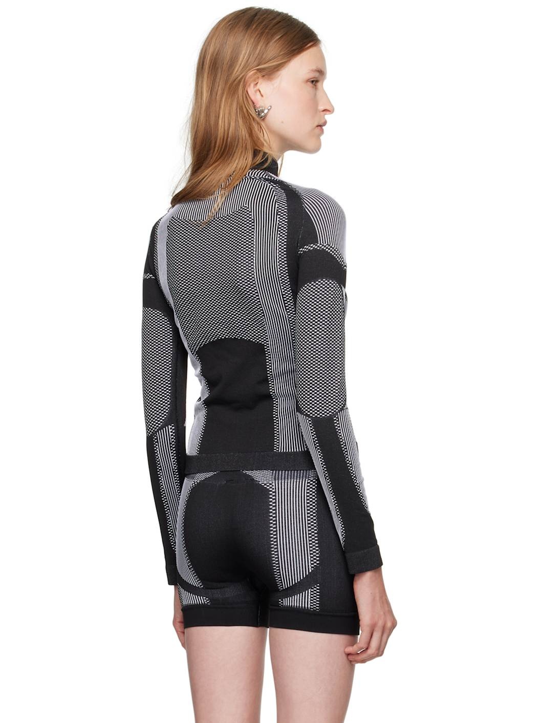 Black Active Wear Long Sleeve Sport Top - 3