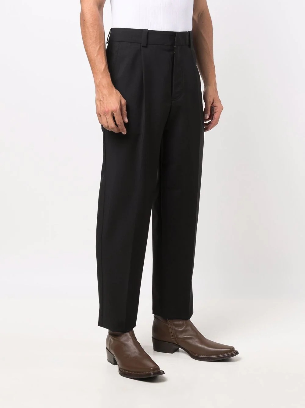 tapered-leg tailored-cut trousers - 3