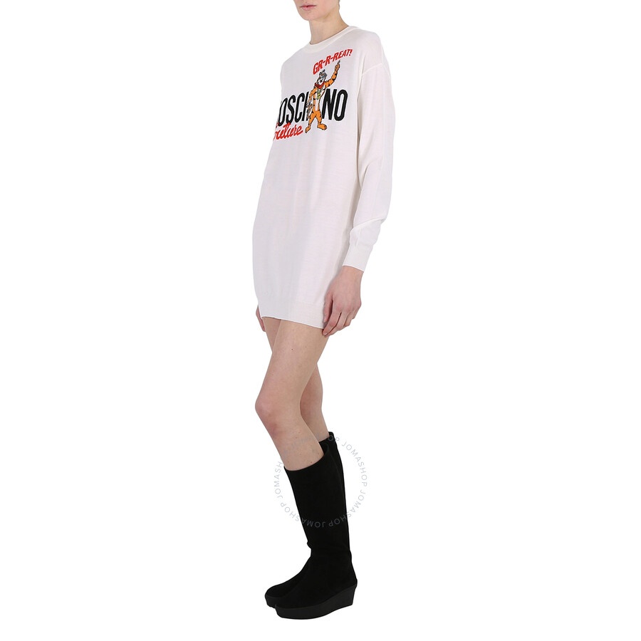 Moschino x Kellogg's Tony the Tiger Graphic Sweater Dress - 4
