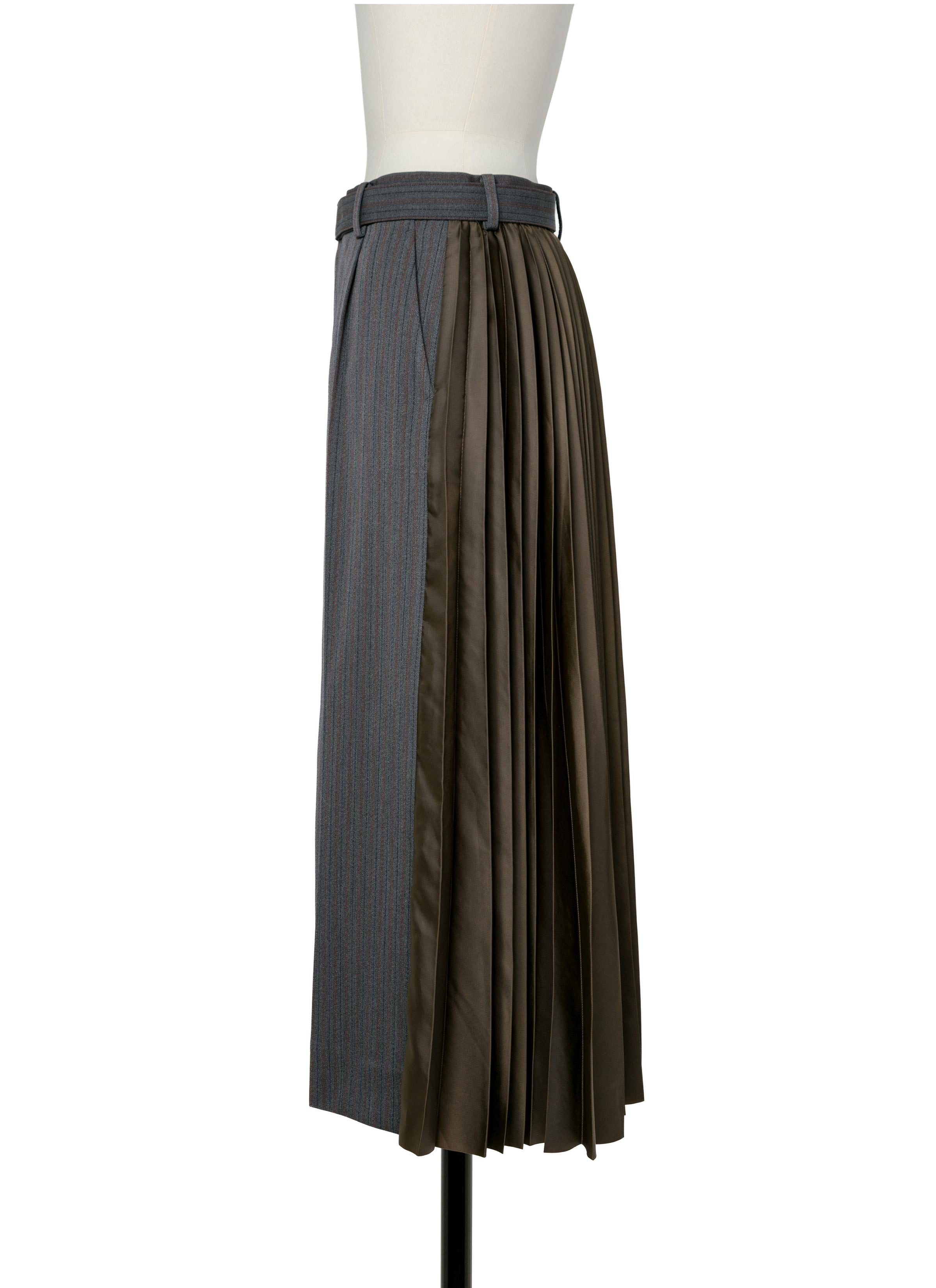 Stripe Doeskin Skirt - 2