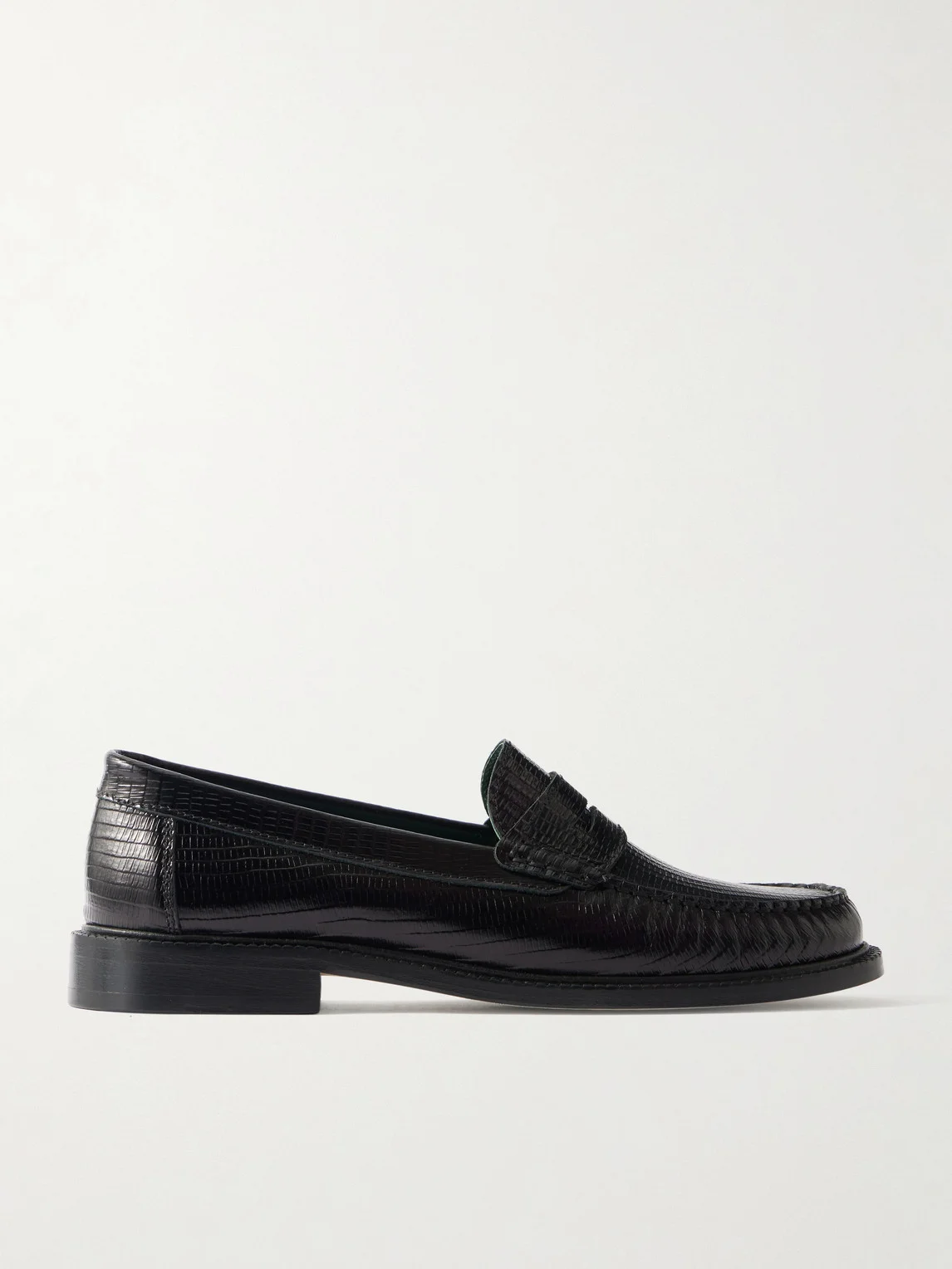 Yardee Lizard-Effect Leather Penny Loafers - 1