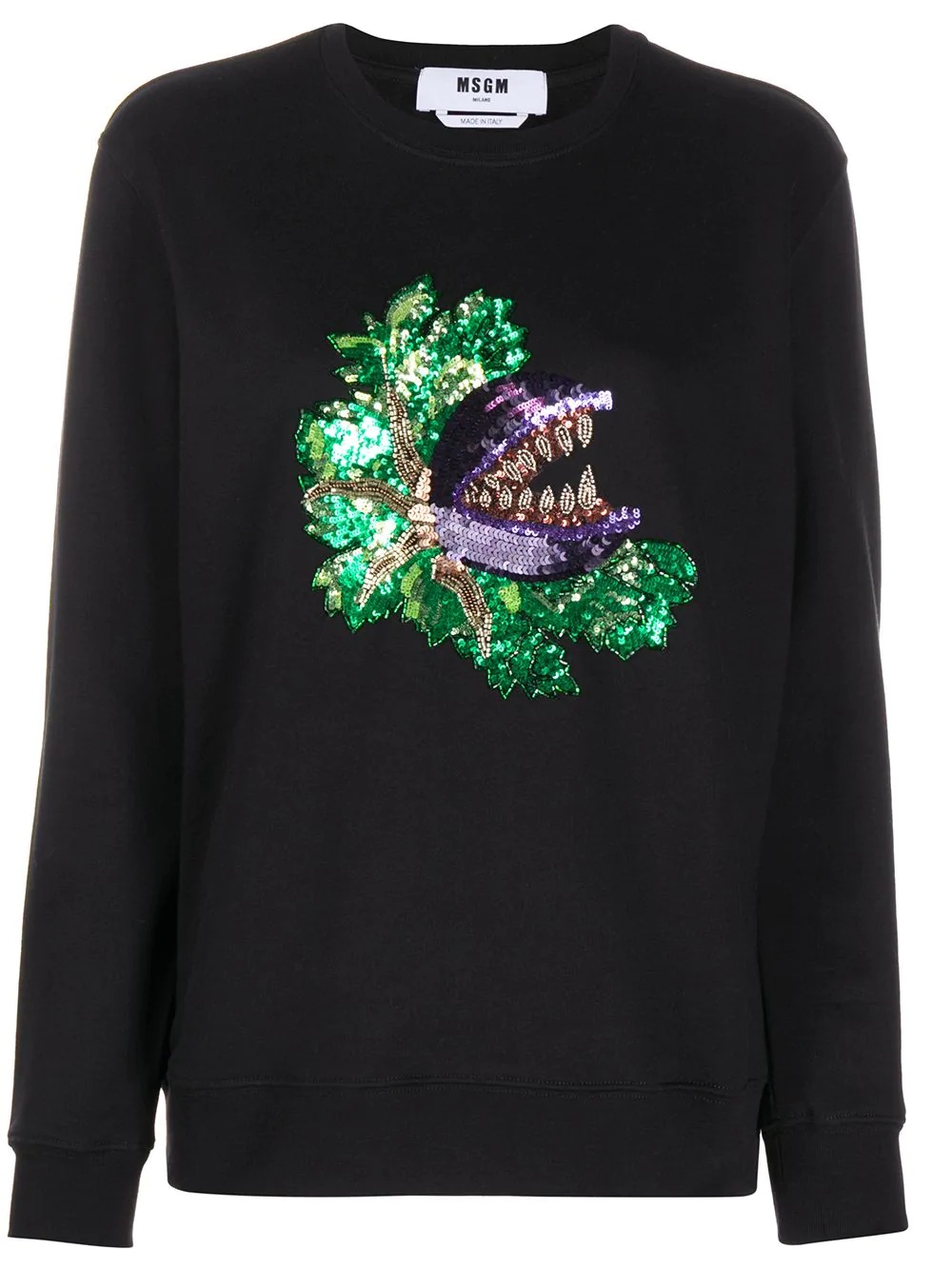 sequin-embellished sweatshirt - 1