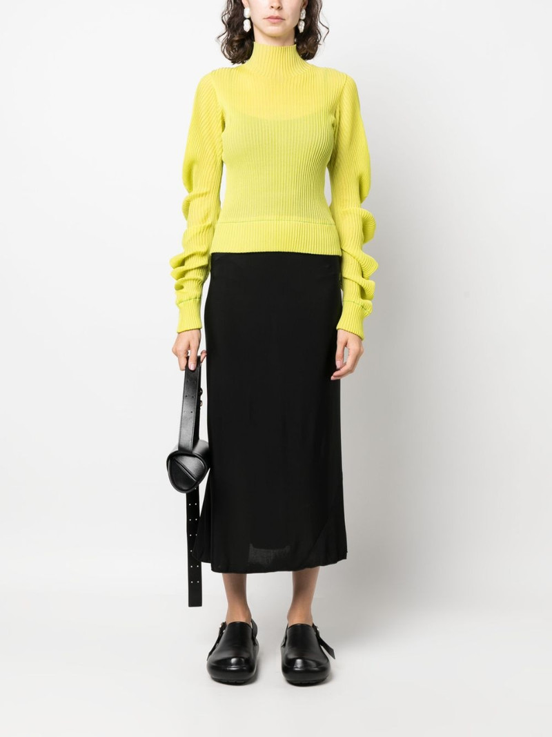 Jil Sander mid-rise straight midi skirt outlook